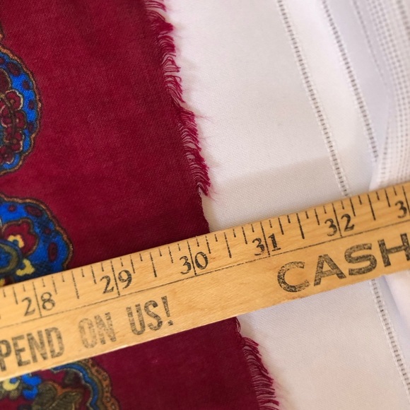 Vtg Emanuel Geraldo Paisley Print Scarf - Picture 8 of 9